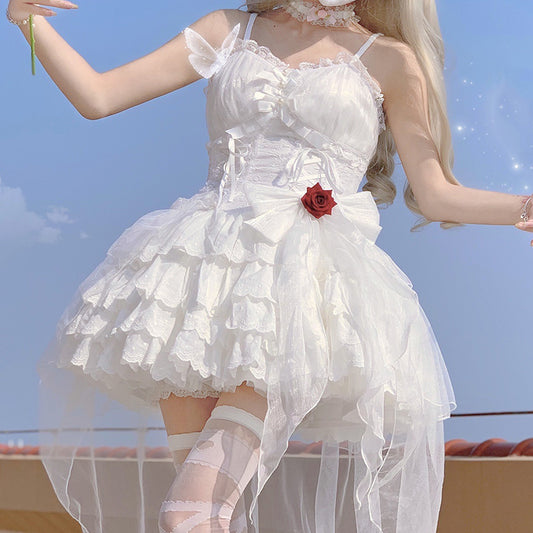 Lace Bow Rose Dress SE22563
