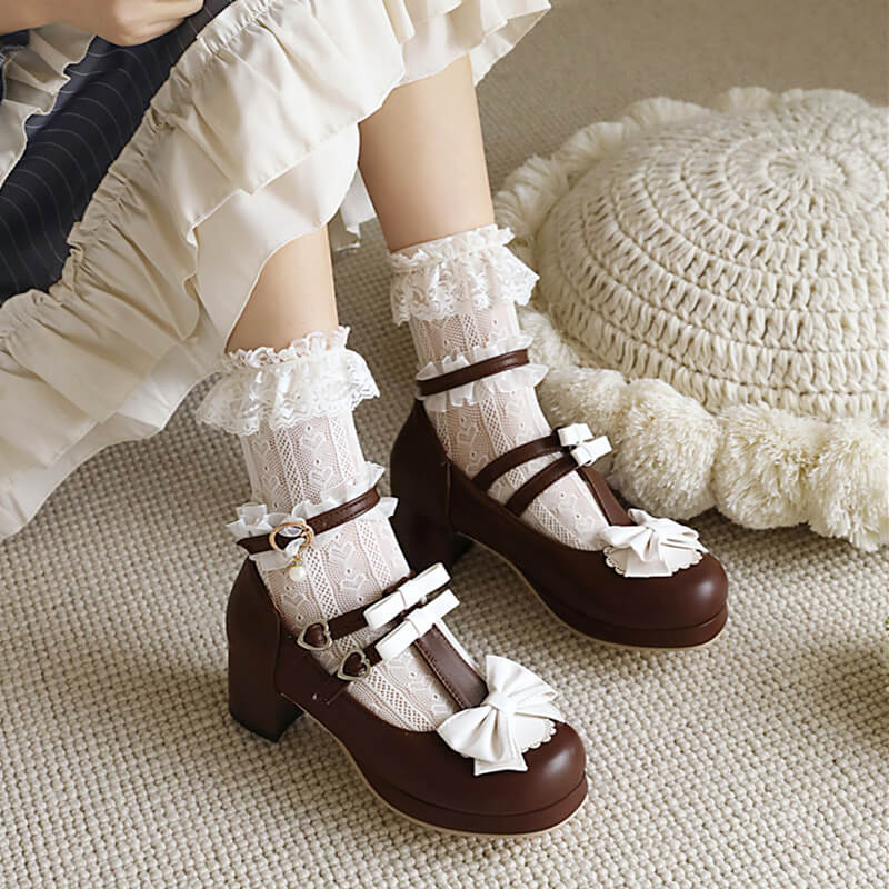 Lace Bow Shoes SE21723