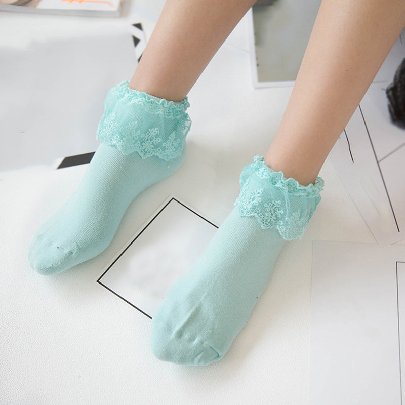 Lace Cotton Socks SE20169