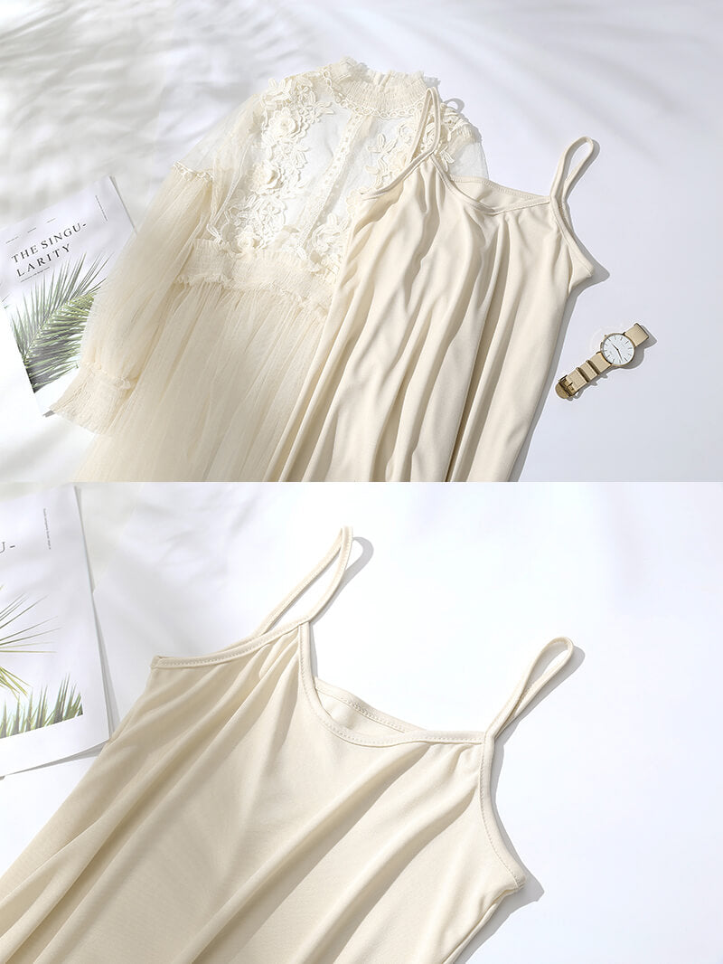 Lace Flower Gauze Dress SE21002
