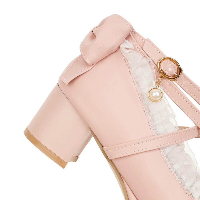 Lace Lolita Bow Shoes SE21245