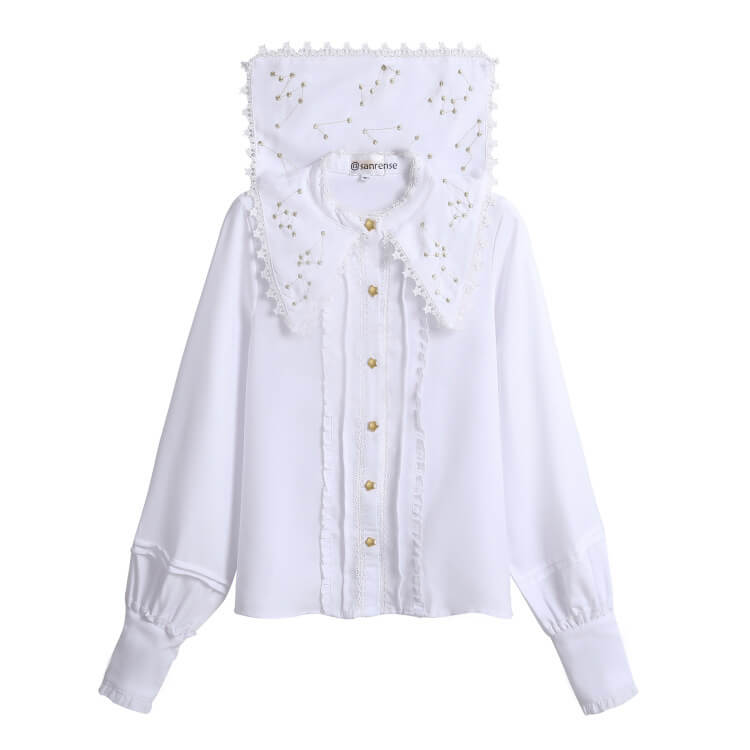 Lace Lolita Embroidered Galaxy Shirt SE21193