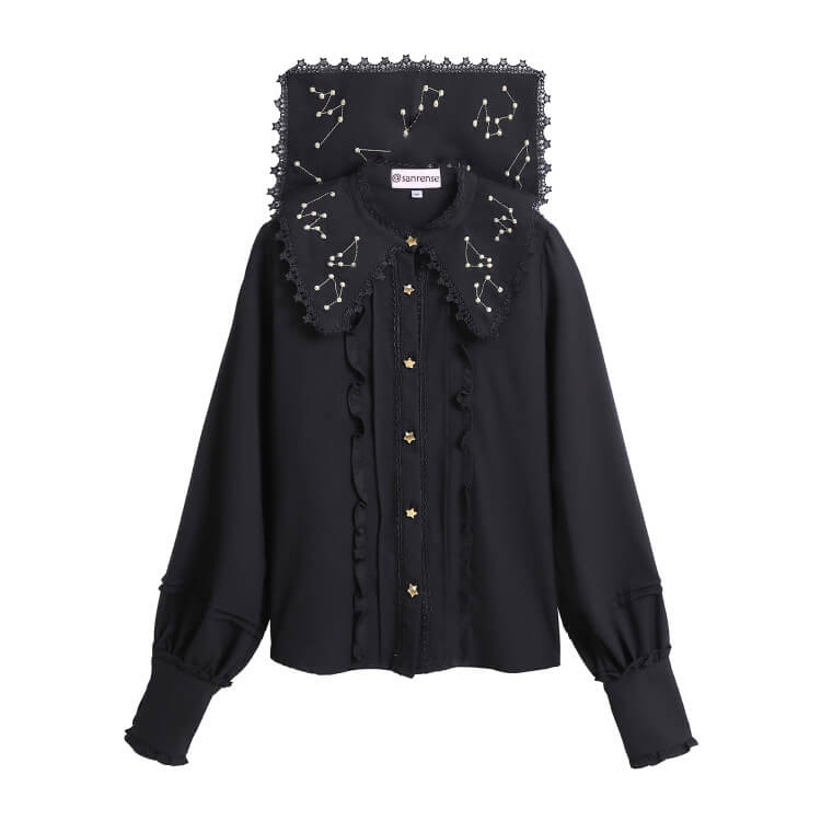 Lace Lolita Embroidered Galaxy Shirt SE21193