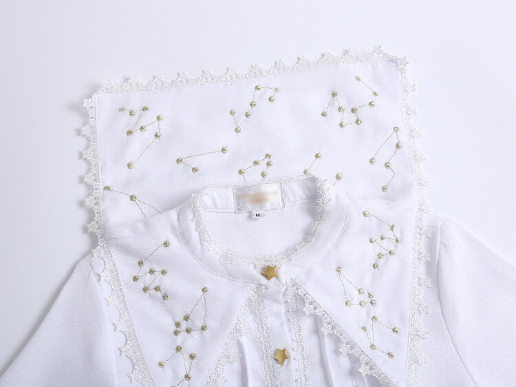 Lace Lolita Embroidered Galaxy Shirt SE21193