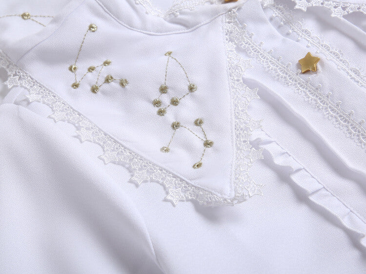 Lace Lolita Embroidered Galaxy Shirt SE21193