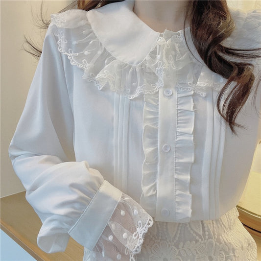 Lace White Shirt SE22196