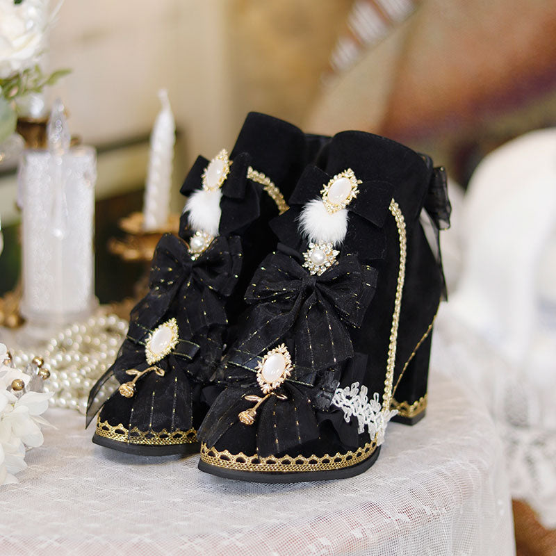 Lolita Bow Black Shoes SE22473