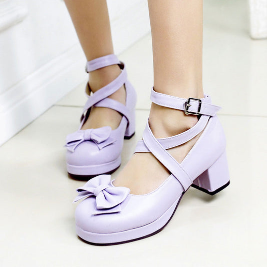 Lolita Bow Chunky Shoes SE22583