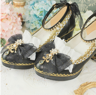 Lolita Bow Flower Shoes SE22113