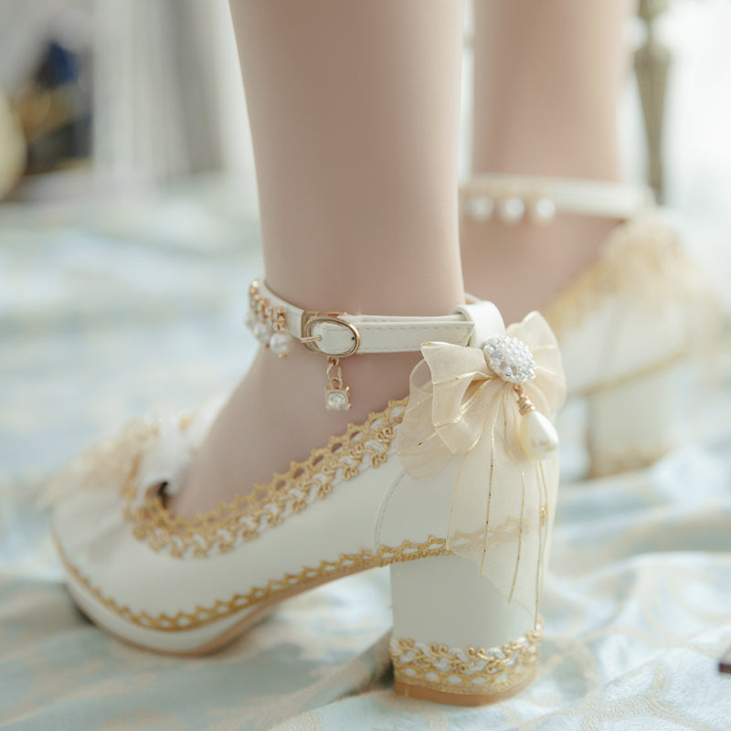 Lolita Bow Flower Shoes SE22113