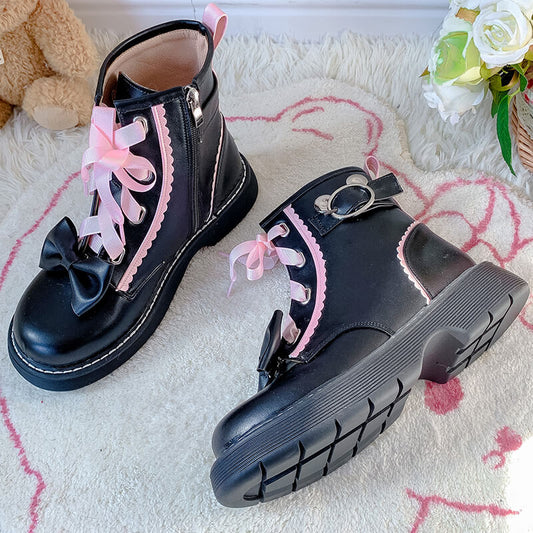 Lolita Bow Lace Boots SE21948