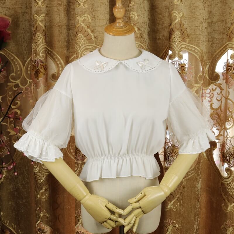 Lolita Bow Mesh Shirt SE21342