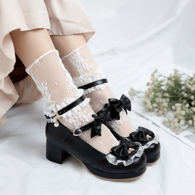 Lolita Lace Bow Shoes SE21575