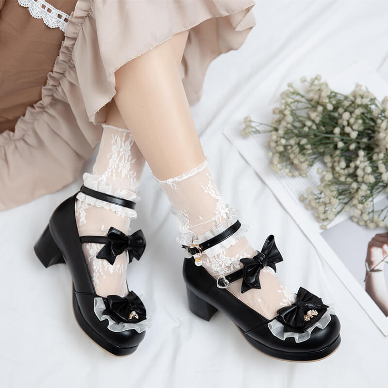 Lolita Lace Bow Shoes SE21575