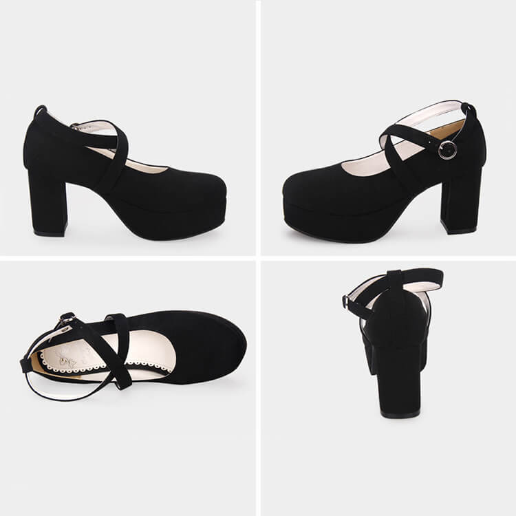 Lolita Suede Buckle Shoes SE21635