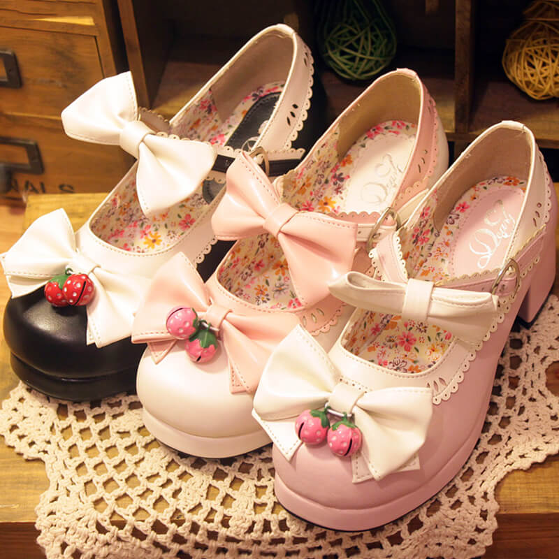 Lolita Cos Bowknot Shoes SE6536