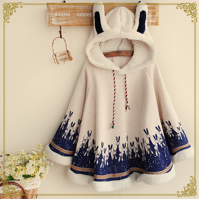 Bunny Ears Hooded Cloak Coat SE8881