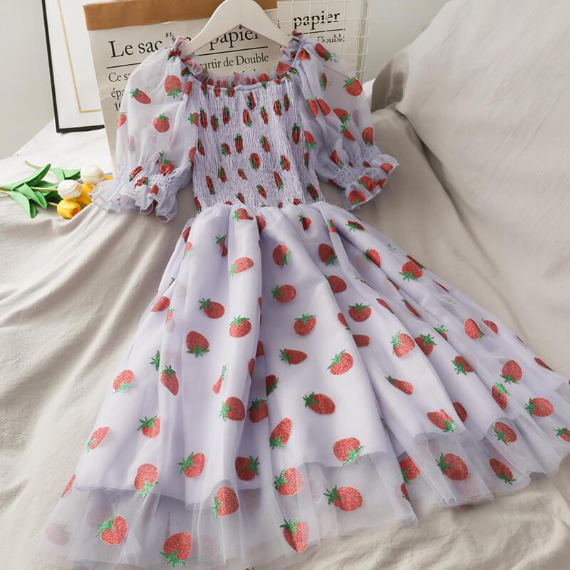 Mesh Strawberry Dress SE21528