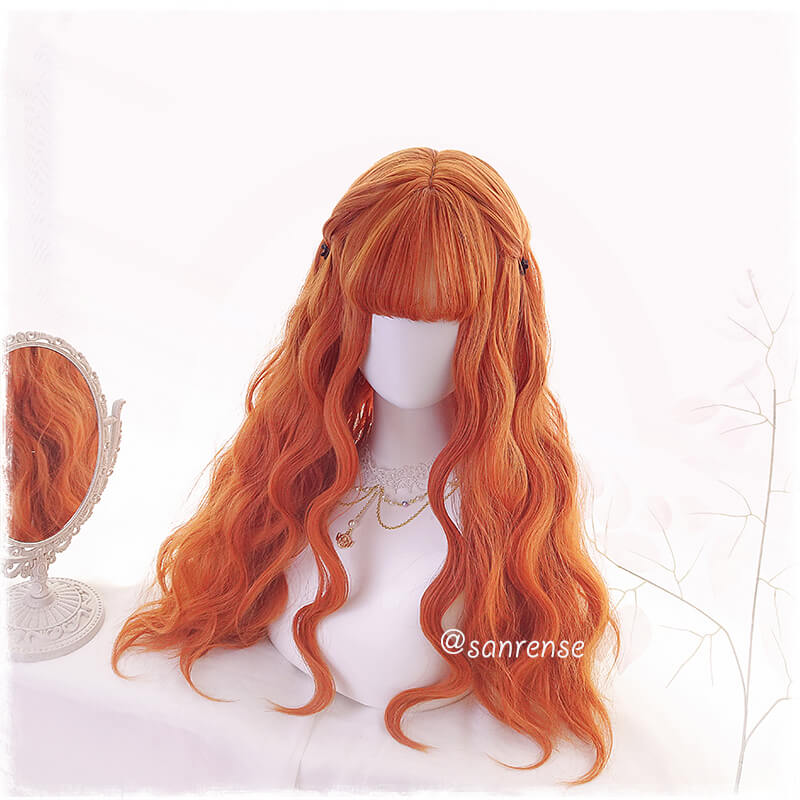 Orange Lolita Hair Wavy Cosplay Wigs SE21021