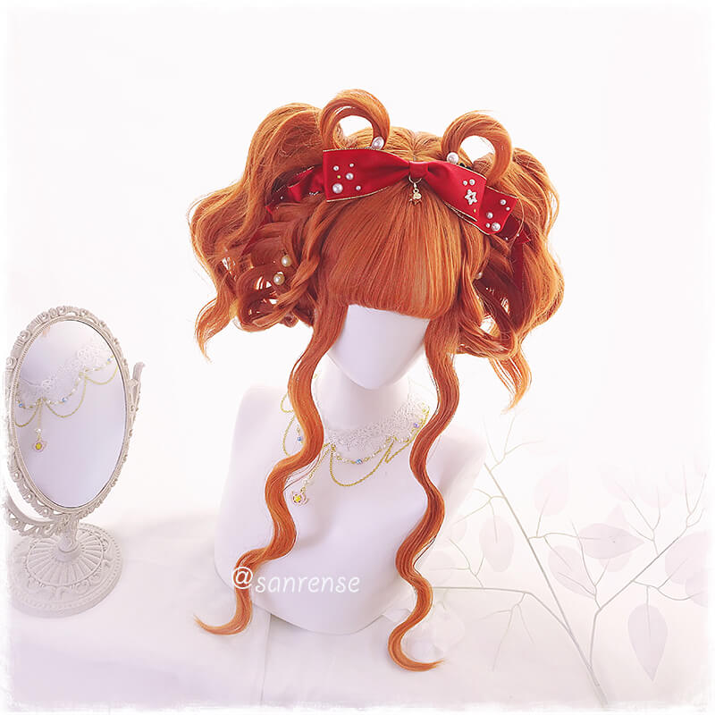 Orange Lolita Hair Wavy Cosplay Wigs SE21021