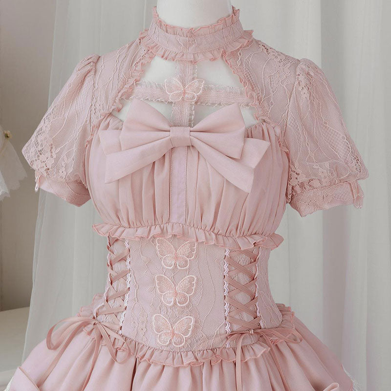 Pastel Butterfly Lace Dress SE22570