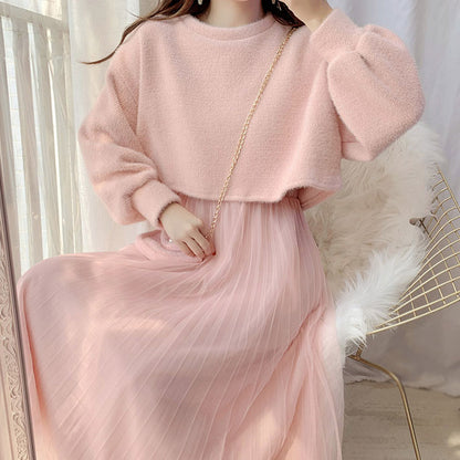 Pastel Sweater Dress Set SE22228
