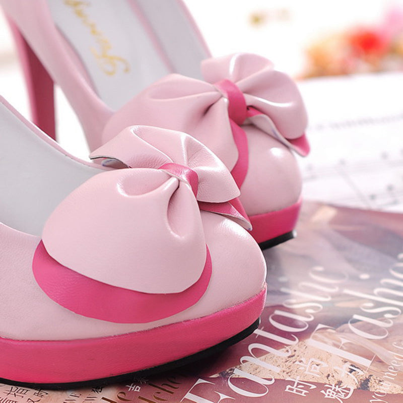 Pastel Bow Heels Shoes SE20299