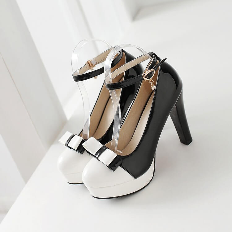 Pink Beige Bow Shoes SE21736