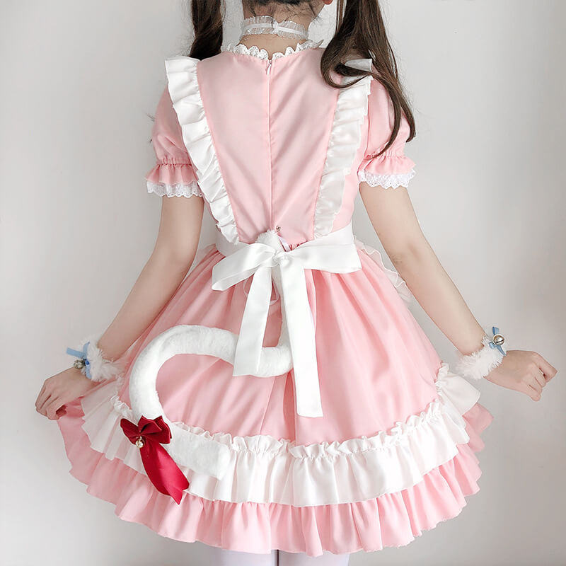 Pink Cat Lolita Maid Dress SE21661