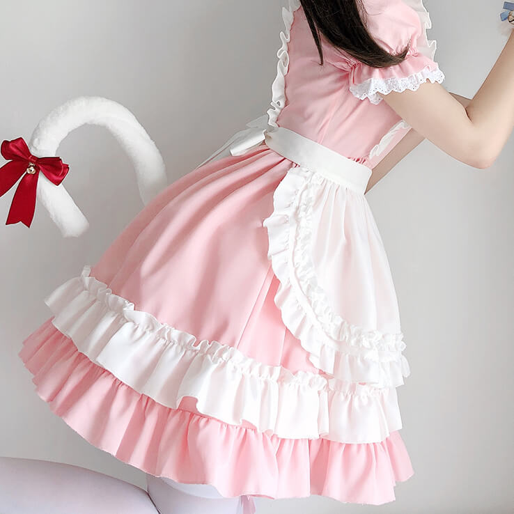 Pink Cat Lolita Maid Dress SE21661