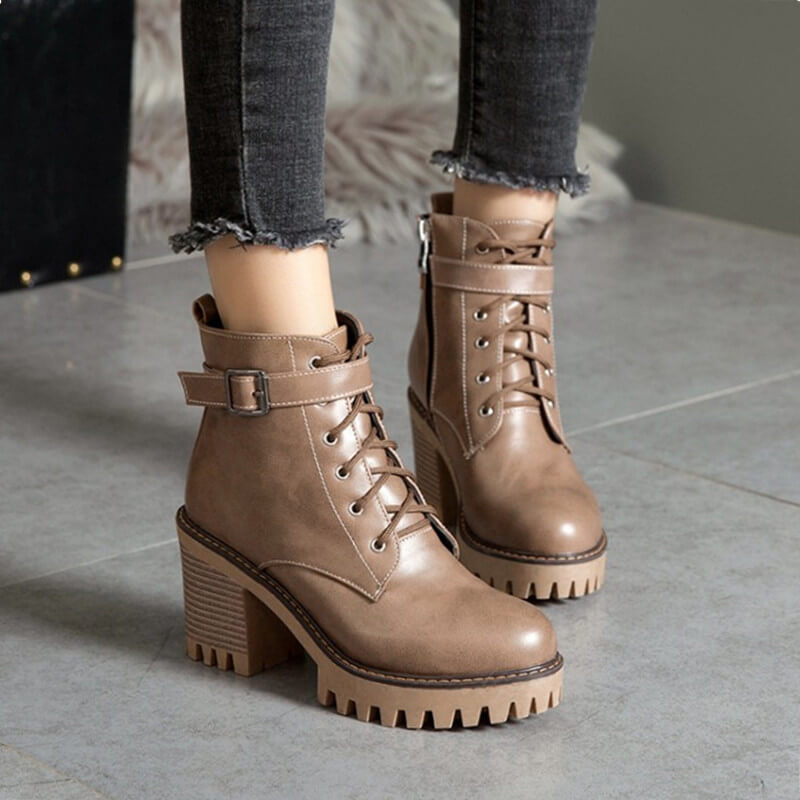 Punk Belt Buckle Boots SE21424