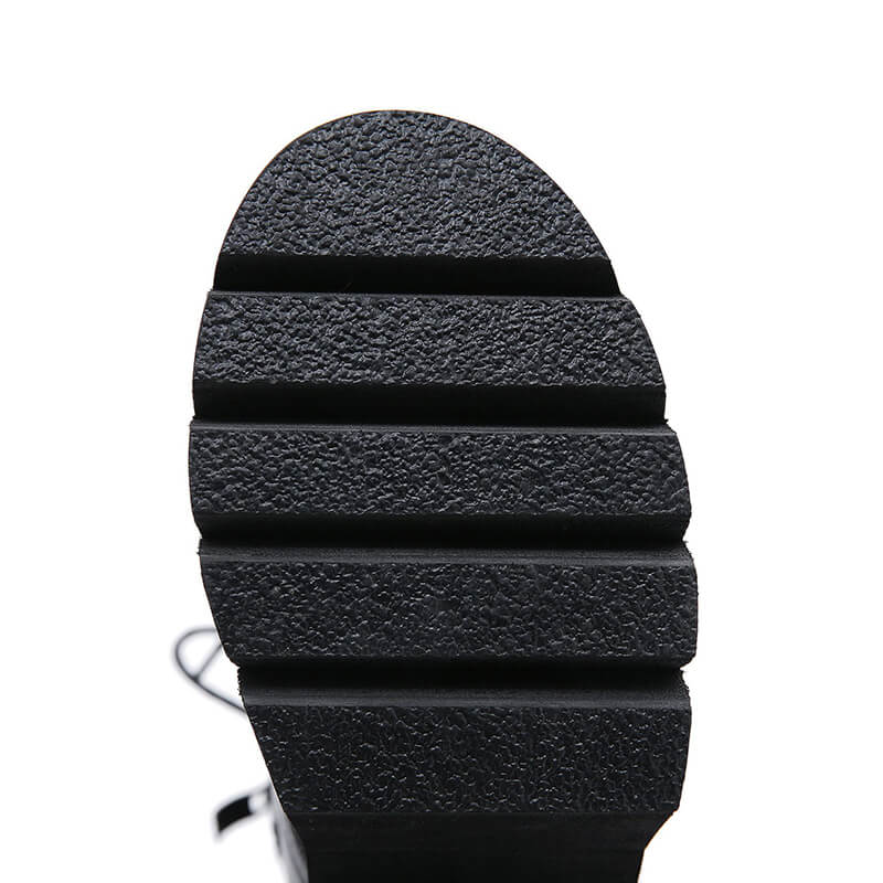 Punk Buckle Ring Platform Boots SE21779