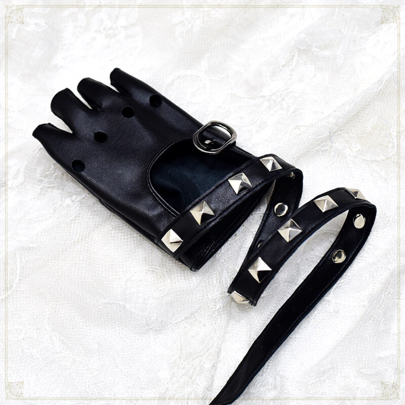 Punk Pu Rivet Gloves SE21700