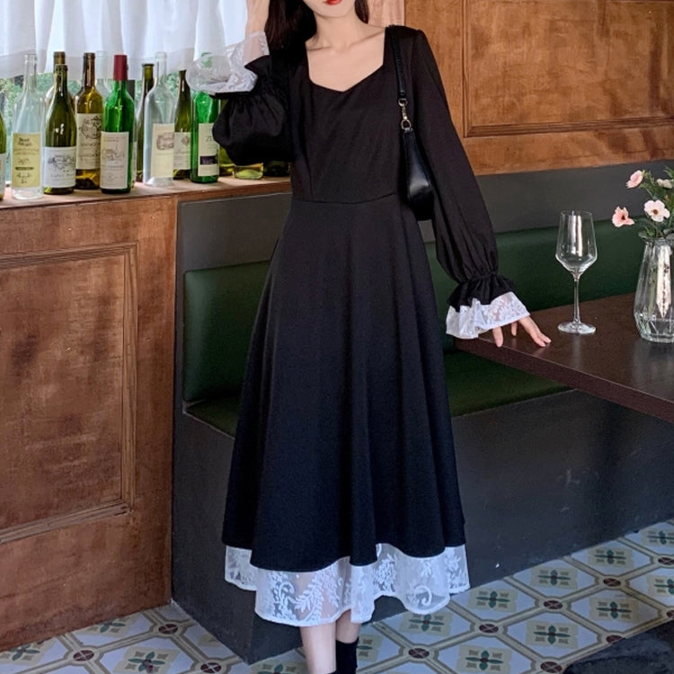 Retro Black Lace Dress SE21439