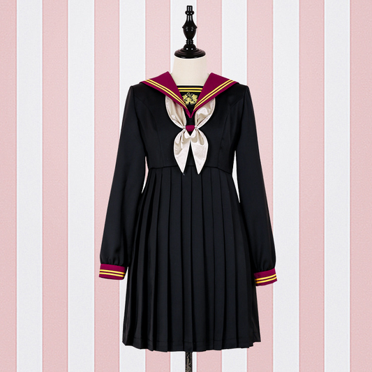 Lolita Navy Uniform Bow Dress SE11045