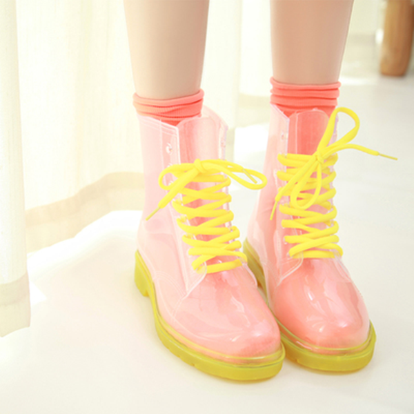 Transparent Candy Color Rain Boots SE3990