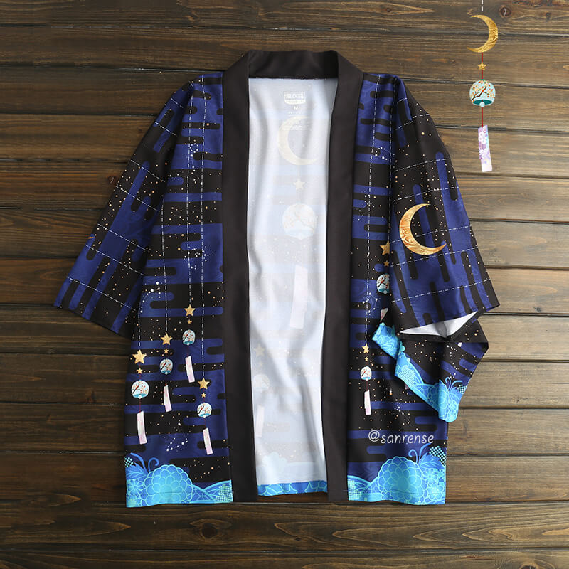 Stars Moon Wind Chimes Kimono SE21116