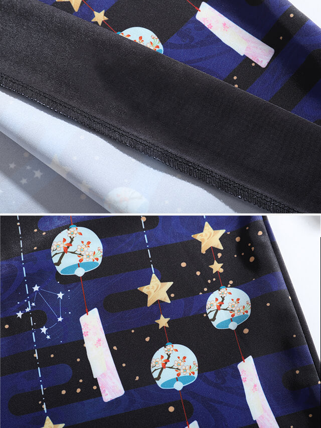 Stars Moon Wind Chimes Kimono SE21116