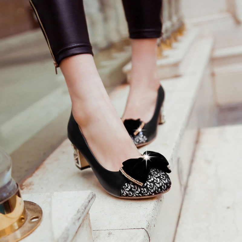 Sweet Bow High Heels Shoes SE20359