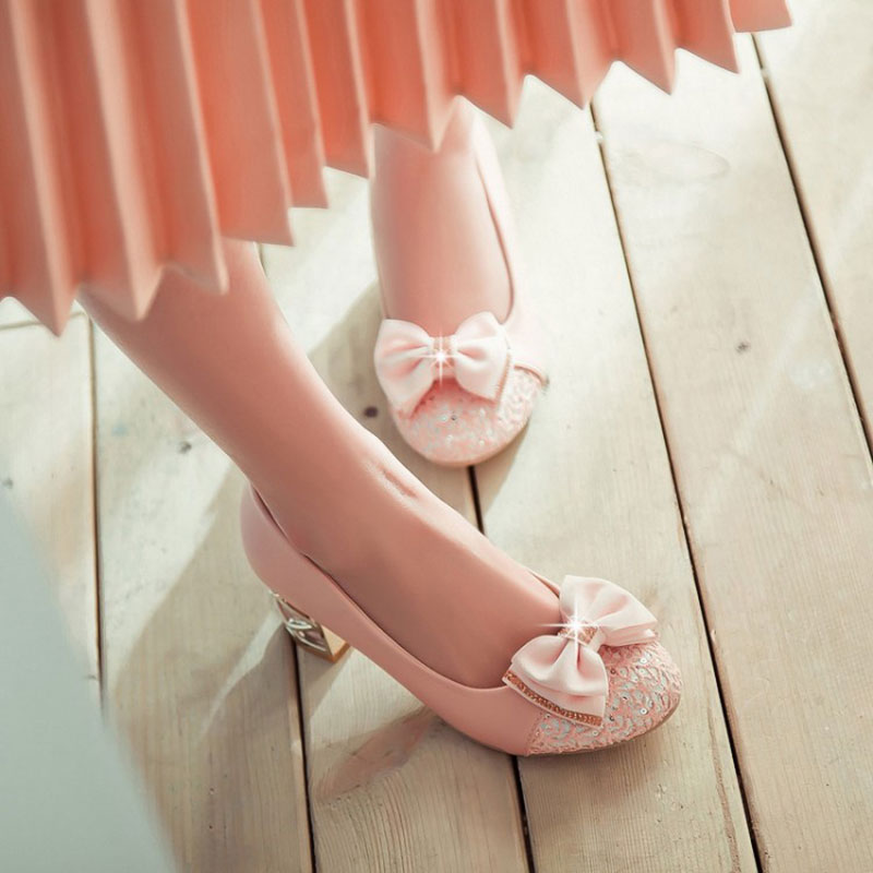Sweet Bow High Heels Shoes SE20359