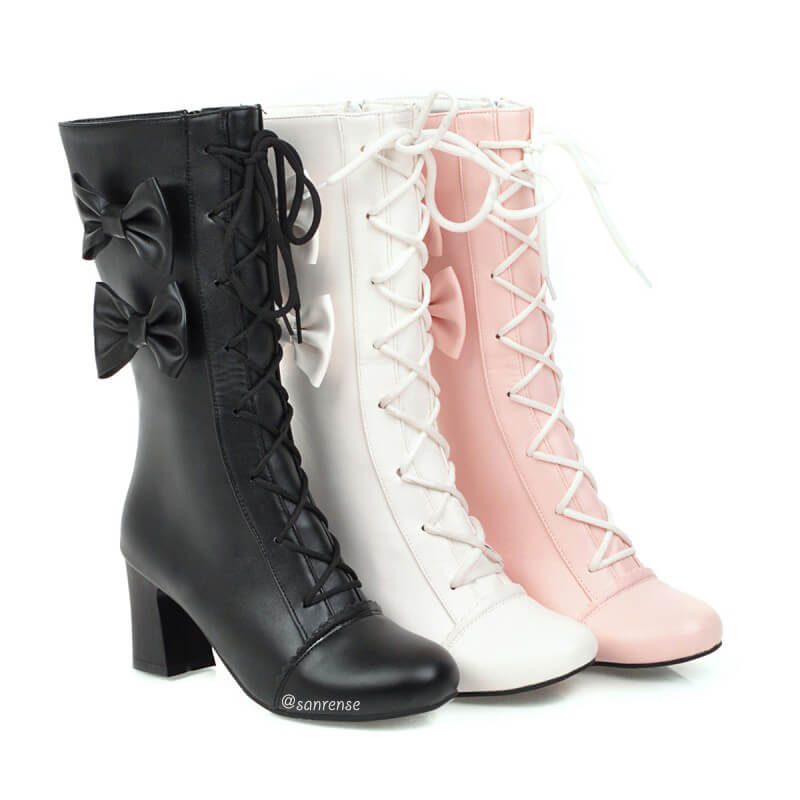 Sweet Lace Bow Boots SE21103