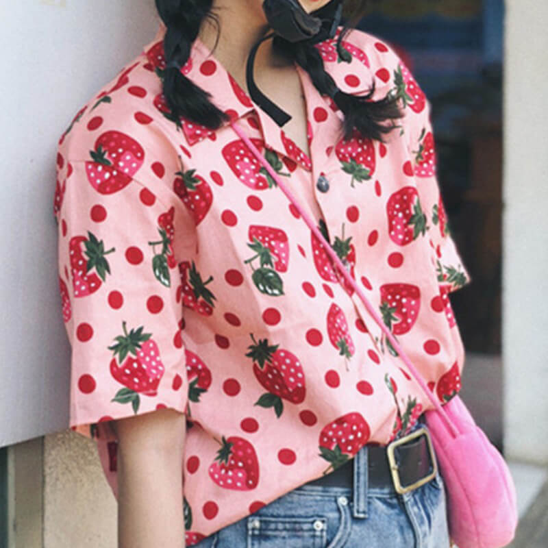 Sweet Pastel Strawberry Shirt SE20404