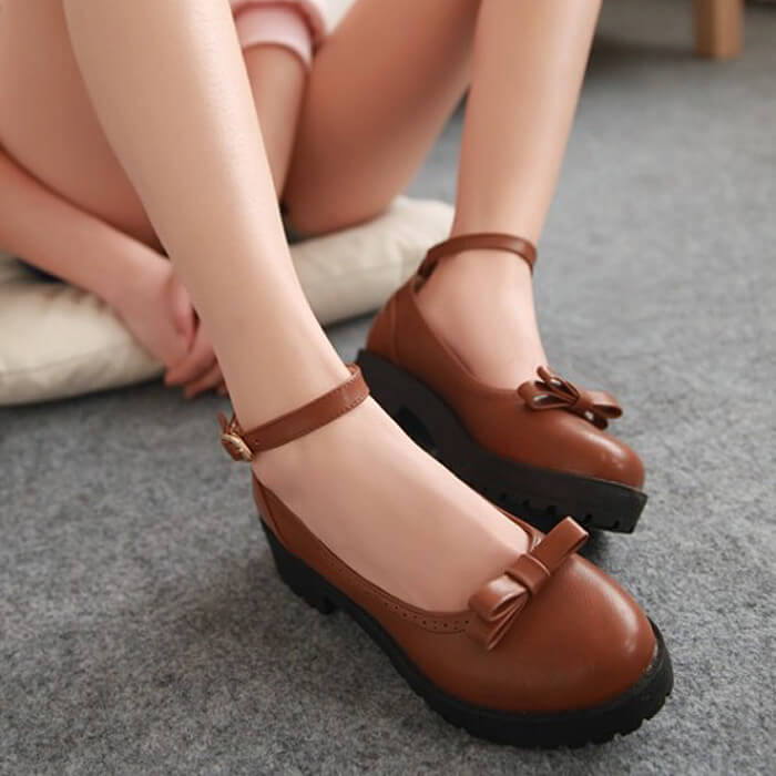 Students Bow Flat Shoes SE7352