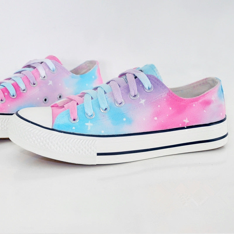 Harajuku Galaxy Gradient Hand Painted Shoes SE8798