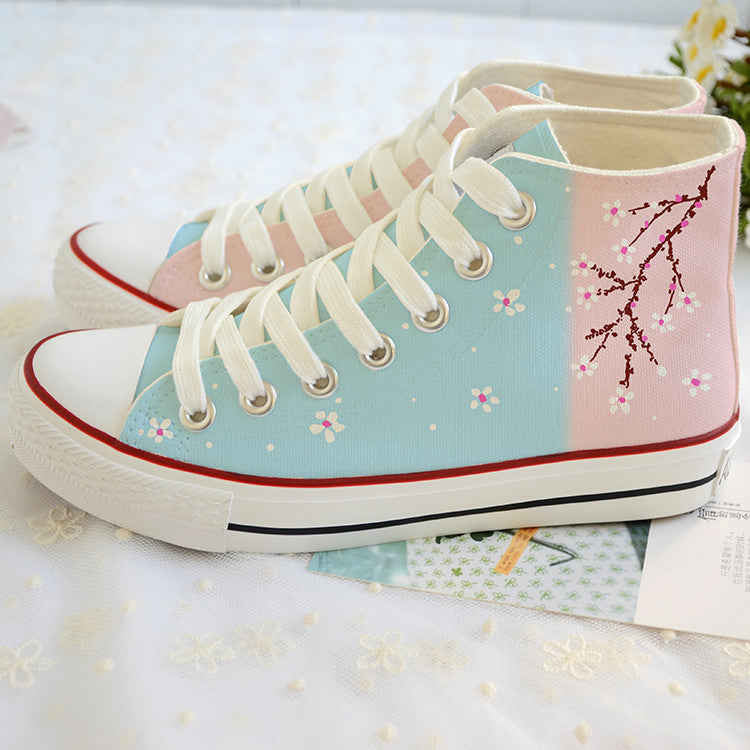 Graffiti Floral Canvas Shoes SE7648