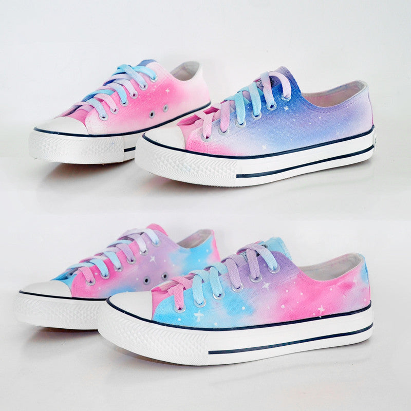 Harajuku galaxy gradient hand-painted shoes