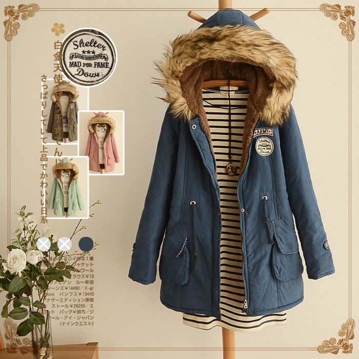 Plush Zipper Hoodie Coat SE10834