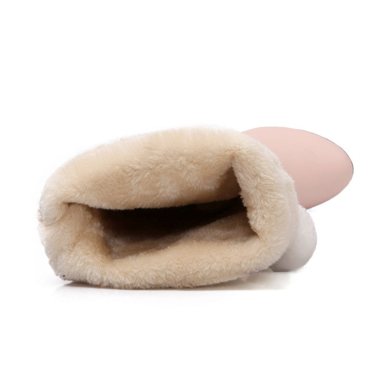 Pink/white Sweet Bow Heels Boots SE10741