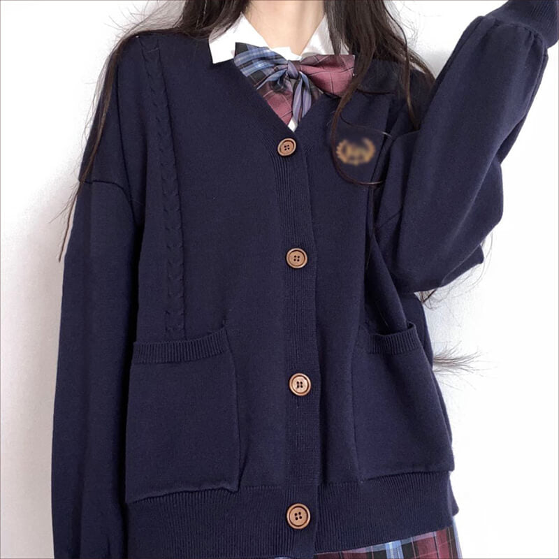 Twist Pocket Knit Cardigan Sweater SE21754