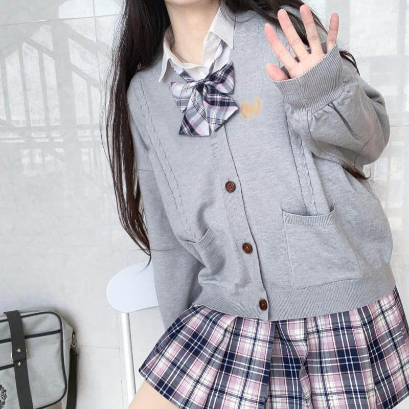 Twist Pocket Knit Cardigan Sweater SE21754